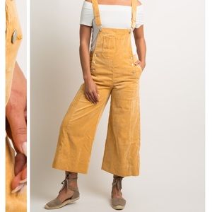 Yellow Corduroy Overalls